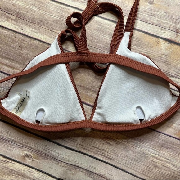 Zaful + Victoria's Secret PINK Small Bikini Top Bundle Black Pink Brown Waffle - Picture 5 of 7